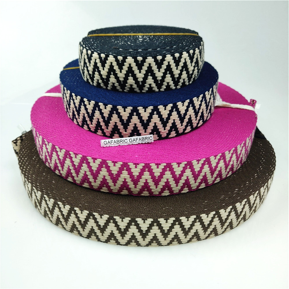 Sewing Thread In Textile - Ethnic Woven Soft Cotton Webbing, Wave