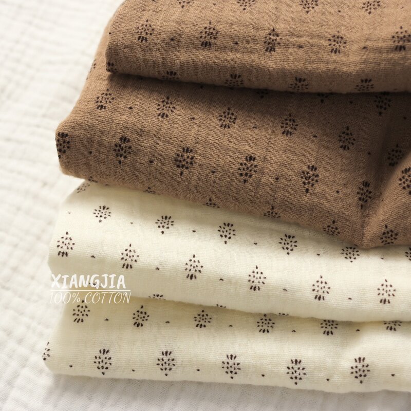 Vintage Sewing Textile - Tecido de algodão vintage com bolinhas,