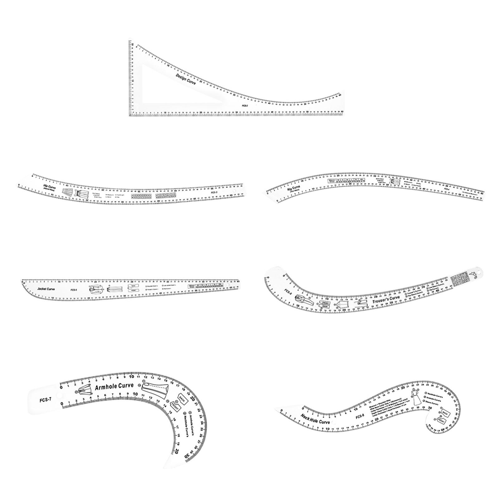 Curva francesa Medida Régua, M - Sewing Gauge Ruler avaliação e preço